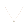 Bartorelli Italian Jewels | COLLANA STELLA IN ORO ROSA CON SMERALDO E DIAMANTI - C078/2-SM (1)
