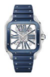 Cartier | SANTOS DE CARTIER, MODELLO GRANDE, SCHELETRATO, ACCIAIO, MANUALE - WHSA0026 (2)