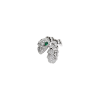 Bulgari | ANELLO SERPENTI IN ORO BIANCO CON PAV&Eacute; DI DIAMANTI E SMERALDI - AN858323 (1)