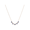 Bartorelli Italian Jewels | COLLANA IN ORO ROSA CON CUORI IN ZAFFIRI BLU E  DIAMANTI - C069/4-ZB (1)