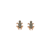 Dada Arrigoni | ORECCHINI LOBO HAPPY FROG IN ORO ROSA E DIAMANTI BROWN - DHF03ORRNDW - DHF03ORRNDW (1)