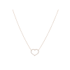 Bartorelli Italian Jewels | COLLANA IN ORO ROSA CON CUORE SILHOUETTE IN PAV&Eacute; DI DIAMANTI BIANCHI - C081/4-OR (1)