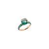 Pomellato | ANELLO NUDO CLASSIC IN ORO BIANCO E ORO ROSA RODIATO NERO CON PRASIOLITE, MALACHITE, TSAVORITE - PAB9040O6BKRTZMPA - PAB9040O6BKRTZMPA (1)