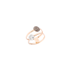 Pomellato | ANELLO SABBIA IN ORO ROSA E ORO ROSA RODIATO NERO CON DIAMANTE BIANCO E PAV&Eacute; DI DIAMANTI BROWN - PAC3051O6BWRDB0BR - PAC3051O6BWRDB0BR (1)