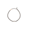 Mano | J . | BRACCIALE CON CATENA GROUMETTE IN TITANIO, LETTERA R IN ORO ROSA E DIAMANTI  BIANCHI - KATBRRGWBGROUM_R - KATBRRGWBGROUM_R (1)