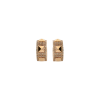 Bartorelli Italian Jewels | ORECCHINI PIRAMIDI CERCHIO PICCOLO IN ORO ROSA FULL PAV&Egrave; DI DIAMANTI BROWN - VE29013DBP (1)
