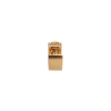 Bartorelli Italian Jewels | ORECCHINI PIRAMIDI CERCHIO PICCOLO IN ORO ROSA FULL PAV&Egrave; DI DIAMANTI BROWN - VE29013DBP (3)