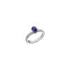 Faberg&eacute; | ANELLO SCANALATO IN ZAFFIRO BLU CON SPALLETTE DI DIAMANTI - 1640 (1)