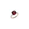 Pomellato | ANELLO NUDO IN ORO BIANCO E ORO ROSA CON GRANATO E DIAMANTI - PAC0040O6WHRDB0OG (1)