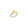 Faberg&eacute; | ANELLO SCANALATO CON ZAFFIRO GIALLO E SPALLE DI PREZIOSE MULTICOLOR - 3081 (1)
