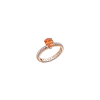 Faberg&eacute; | ANELLO DI SPESSARTITE SCANALATA E SPALLE DI DIAMANTI - 2326 (1)