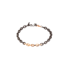 Mano | J . | BRACCIALE UOMO MINIMAL CON CATENA IN TITANIO E ORO ROSSO 9 KT - CATBRTF7RG (1)