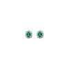 Bartorelli Italian Jewels | ORECCHINI A LOBO IN ORO BIANCO CON SMERALDI E DIAMANTI - 035-VE28490 (1)