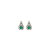Bartorelli Italian Jewels | ORECCHINI MONACHELLA IN ORO BIANCO CON SMERALDI E PAV&Eacute; DI DIAMANTI - 035-VE28954 (1)