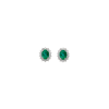 Bartorelli Italian Jewels | ORECCHINI A LOBO IN ORO BIANCO CON SMERALDI E DIAMANTI - 234-B5037-6-8 (1)