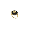 Gucci | ANELLO GUCCI NTERLOCKING GRANDE IN ORO GIALLO E ONICE - YBC786604001 (1)