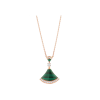 Bulgari | COLLANA DIVAS' DREAM IN ORO ROSA 18 KT CON MALACHITE E PAVE' DI DIAMANTI - CL857473 (1)