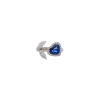 Bartorelli Italian Jewels | ANELLO APERTO IN ORO BIANCO CON ZAFFIRO BLU CUORE E DIAMANTI - 159-C525 (2)