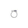 Bartorelli Italian Jewels | ANELLO APERTO IN ORO BIANCO CON ZAFFIRO BLU CUORE E DIAMANTI - 159-C525 (3)