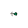 Bartorelli Italian Jewels | ANELLO APERTO IN ORO BIANCO CON SMERALDO CUORE E DIAMANTI - 159-C525 (2)