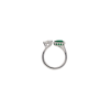 Bartorelli Italian Jewels | ANELLO APERTO IN ORO BIANCO CON SMERALDO CUORE E DIAMANTI - 159-C525 (3)