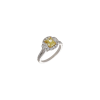 Bartorelli Italian Jewels | ANELLO SOLITARIO IN ORO BIANCO CON DIAMANTE FANCY YELLOW E PAV&Eacute; DI DIAMANTI BIANCHI - 372-3497 (1)