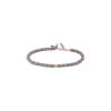 Mano | J . | BRACCIALE UOMO CON ANELLINI IN TITANIO, RONDELLA IN ORO ROSSO 9 KT E DIAMANTI BROWN - ABR1RRDBR (1)