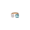 Pomellato | ANELLO NUDO IN ORO ROSA E ORO BIANCO CON TOPAZIO AZZURRO E PAVE' DI DIAMANTI - PAC4020O6WHRDB0YY (2)