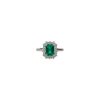 Bartorelli Italian Jewels | ANELLO ROSETTA IN ORO BIANCO CON SMERALDO E DIAMANTI - 326-AN-1001-6-8 (2)