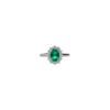 Bartorelli Italian Jewels | ANELLO ROSETTA IN ORO BIANCO CON SMERALDO OVALE E DIAMANTI - 326-AN-1000-6-8 (2)