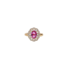Bartorelli Italian Jewels | ANELLO ROSETTA IN ORO ROSA CON ZAFFIRO ROSA CENTRALE E DOPPIO CONTORNO DIAMANTI - 234-5053-A (2)