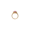 Bartorelli Italian Jewels | ANELLO ROSETTA IN ORO ROSA CON ZAFFIRO ROSA CENTRALE E DOPPIO CONTORNO DIAMANTI - 234-5053-A (3)