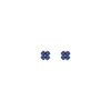Bartorelli Italian Jewels | ORECCHINI A LOBO IN ORO BIANCO QUADRIFOGLIO DI ZAFFIRI BLU - 326-8 (1)