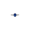 Bartorelli Italian Jewels | ANELLO IN ORO BIANCO CON ZAFFIRO CENTRALE, DIAMANTI LATERALI E SUL GAMBO - 000-4888NS (2)