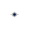Bartorelli Italian Jewels | ANELLO ROSETTA IN ORO BIANCO CON ZAFFIRO BLU CENTRALE, CONTORNO DIAMANTI E SUL GAMBI - 326-AN465 (2)