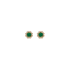 Bartorelli Italian Jewels | ORECCHINI  A LOBO IN ORO ROSA CON SMERALDI CENTRALI E CONTORNO DIAMANTI - 035-VE29027 (1)