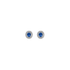 Bartorelli Italian Jewels | ORECCHINI A LOBO IN ORO BIANCO CON ZAFFIRI BLU E CONTORNO DIAMANTI - 412-44313-6-5 (1)