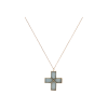 Bartorelli Italian Jewels | COLLANA CON CROCE PENDENTE BARTORELLI HIGH JEWELRY IN ORO ROSA E ACQUAMARINA GREZZA - GC/S-V/A54E (1)