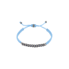 Mano | J . | BRACCIALE GROUMETTE NAUTICA MINI IN TITANIO CON ZAFFIRI BLU E LACCIO AZZURRO INTRECCIATO - BRG3006 (1)