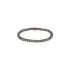 Mano | J . | BRACCIALE GROUMETTE ALTERNATO IN TITANIO CON DIAMANTI BROWN E ORO 18 KT - GR6BRALTBROSN (1)