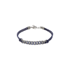Mano | J . | BRACCIALE GROUMETTE NAUTICA IN TITANIO CON ZAFFIRI BLU E LACCIO BLU NAVY - BRG1013 (1)