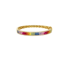 Bartorelli Italian Jewels | BRACCIALE RIGIDO IN ORO GIALLO CON DIAMANTI BIANCHI E ZAFFIRI MULTICOLOR - KB1039/MS (1)