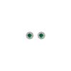 Bartorelli Italian Jewels | ORECCHINI A LOBO IN ORO BIANCO CON SMERALDI E CONTORNO DIAMANTI - 117-OR330 (1)