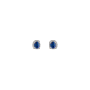 Bartorelli Italian Jewels | ORECCHINI A LOBO IN ORO BIANCO CON ZAFFIRO BLU E CONTORNO DIAMANTI - 234-5069 (1)