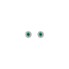 Bartorelli Italian Jewels | ORECCHINI IN ORO BIANCO CON SMERALDI E CONTORNO DIAMANTI - 412-44313-5-4 (1)