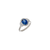 Bartorelli Italian Jewels | ANELLO IN ORO BIANCO CON ZAFFIRO BLU CENTRALE, DIAMANTI LATERALI E SU META' GAMBO - 000-4911NS (1)