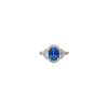 Bartorelli Italian Jewels | ANELLO IN ORO BIANCO CON ZAFFIRO BLU CENTRALE, DIAMANTI LATERALI E SU META' GAMBO - 000-4911NS (2)