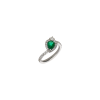Bartorelli Italian Jewels | ANELLO IN ORO BIANCO CON SMERALDO CENTRALE E CONTORNO DI DIAMANTI - 372-3879 (1)