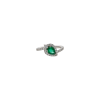 Bartorelli Italian Jewels | ANELLO IN ORO BIANCO CON SMERALDO CENTRALE E CONTORNO DI DIAMANTI - 372-3879 (2)