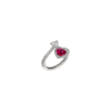 Bartorelli Italian Jewels | ANELLO CONTRARIE IN ORO BIANCO CON RUBINO E DIAMANTE CERTIFICATO GIA - 000-5981NS (1)